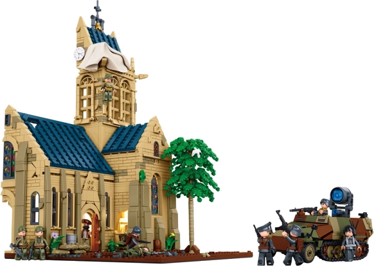 Sluban ModelBricks Normandy D-Day Church in Sainte-Mère-Église