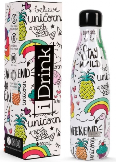 Rainbow Unicorn Thermos Stay Wild 500 ml