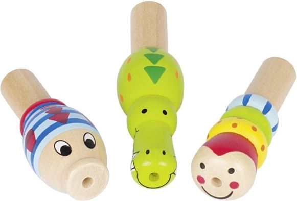 Wooden animal whistle – mixed designs
