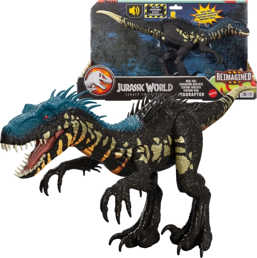 Mattel Jurassic World Reimagined интерактивна фигурка дино Индораптор 35 см
