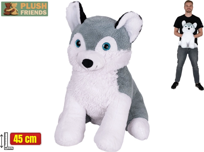 Plush Friends плюшен хъски 45 см, седящ
