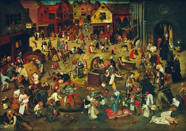 Puzzle BLUEBIRD The Fight Between Carnival and Lent 1000 pieces