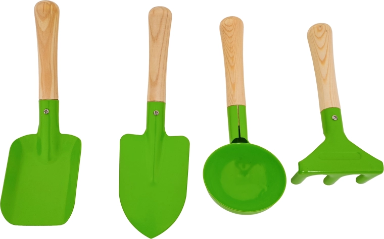 Издръжливи метални инструменти с дървени дръжки