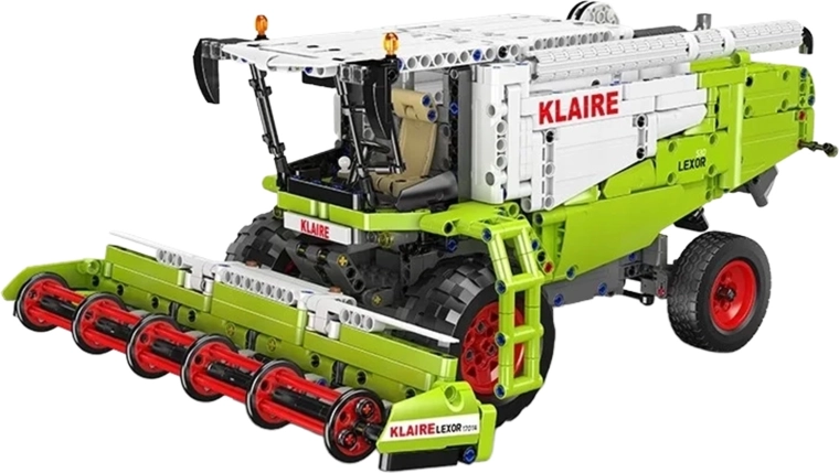 Mould King Remote-Controlled Combine Harvester Building Set, 1347 Pieces
