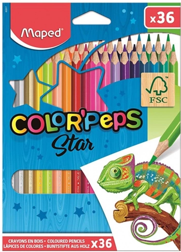 Цветни моливи MAPED Color'Peps, 36 бр.
