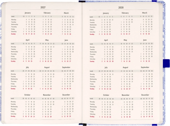 Quick yearly overview on two pages