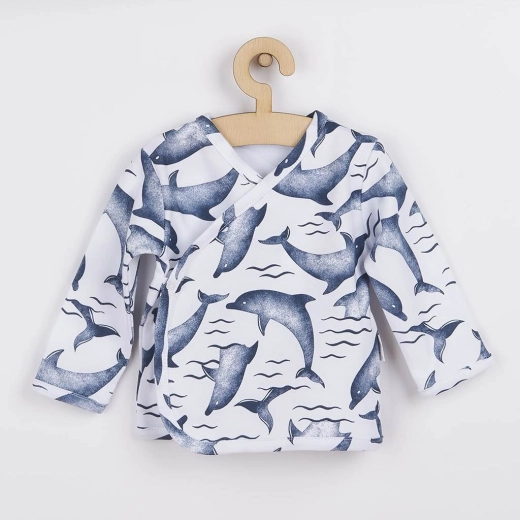 Nicol baby cotton shirt with dolphin motif