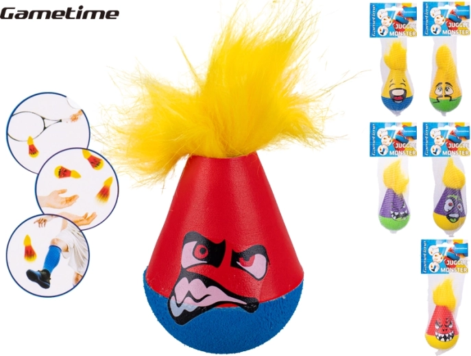 Gametime juggling ball monster with hair 12 cm