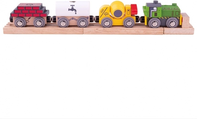 Bigjigs Rail дървен строителен влак
