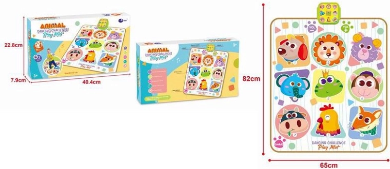 Musical and dance mat with animals