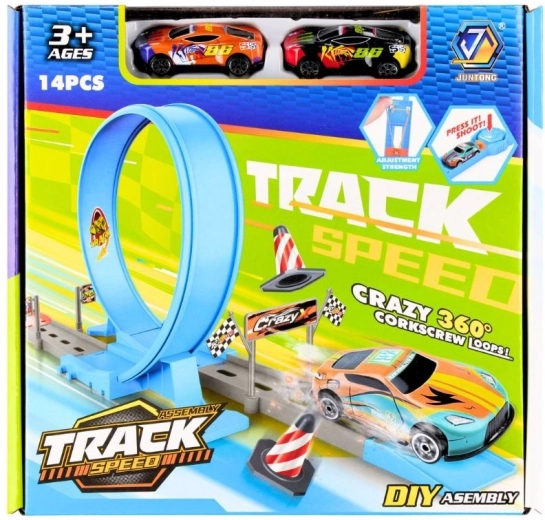 Racetrack with Two Cars and Launcher