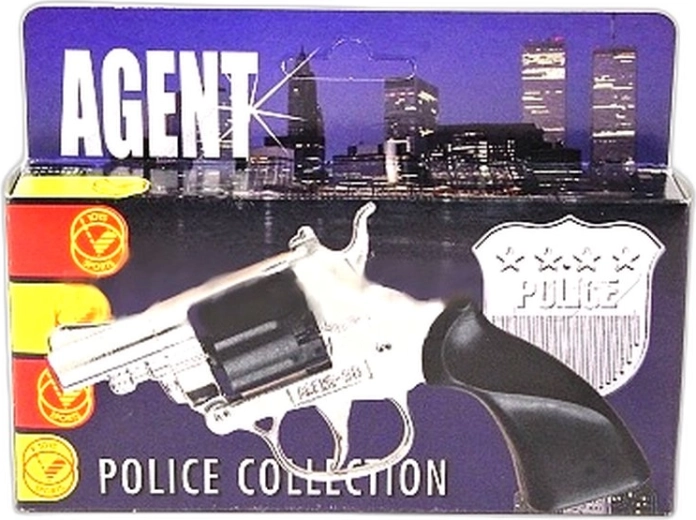 Silver cap gun Agent 38 (8 shots) - 1 piece