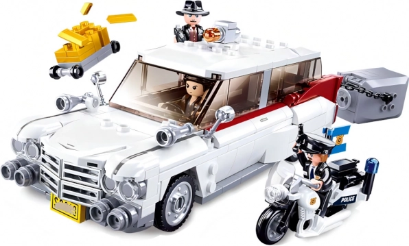 Sluban ModelBricks Американски автомобил за обирджии