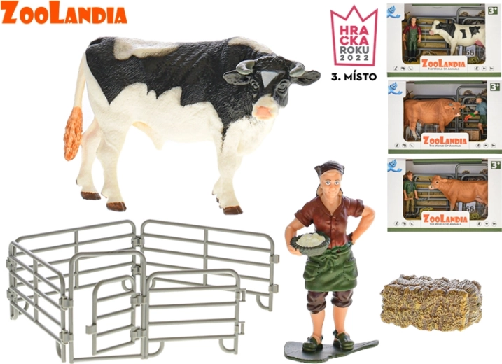 Zoolandia Cow with Accessories – Farm Figure (4 variants)