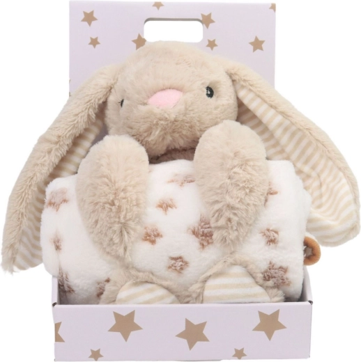 Carlo baby fleece blanket with plush bunny Bunny beige - 1 piece