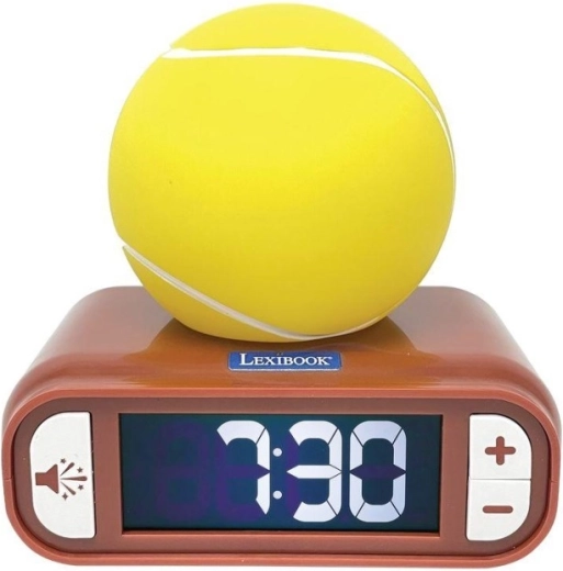Lexibook tennis alarm clock with glowing ball