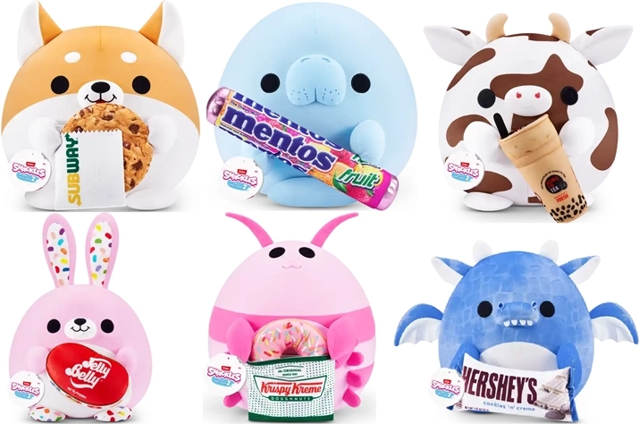 Collectible characters with a “snack”