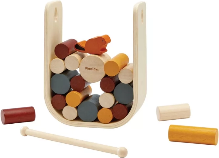 PlanToys beaver dam – wooden balancing game