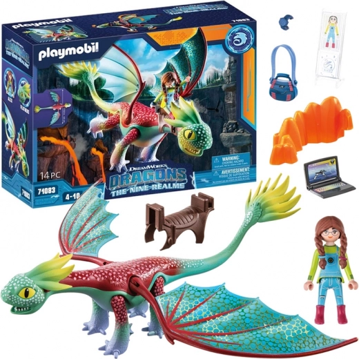 Playmobil Dragons The Nine Realms – фигурка на дракон и Алекс, конструктор от 14 части
