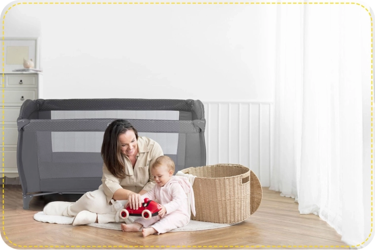 Breathable mesh sides and clear view of your child