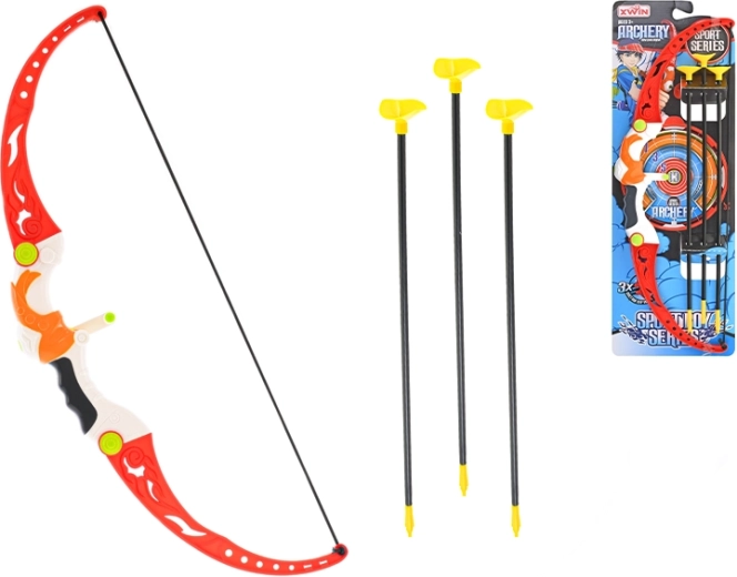 Kids' Bow 56 cm with Arrows and Target with Suction Cups