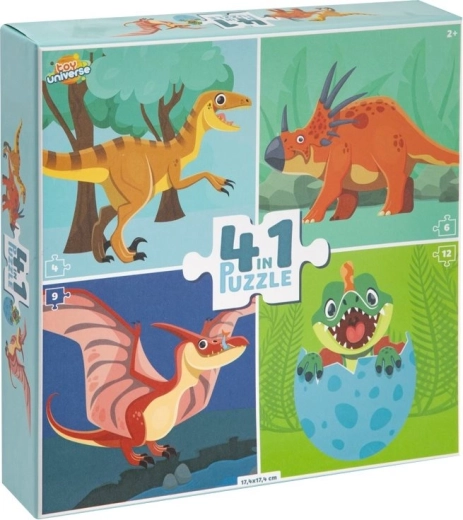 Puzzle Dinosaurs 4-in-1 TOY UNIVERSE