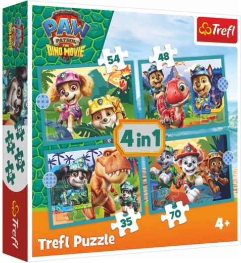 Puzzle 4 in 1 Paw Patrol Dino Movie – stories from Dinosaur Island