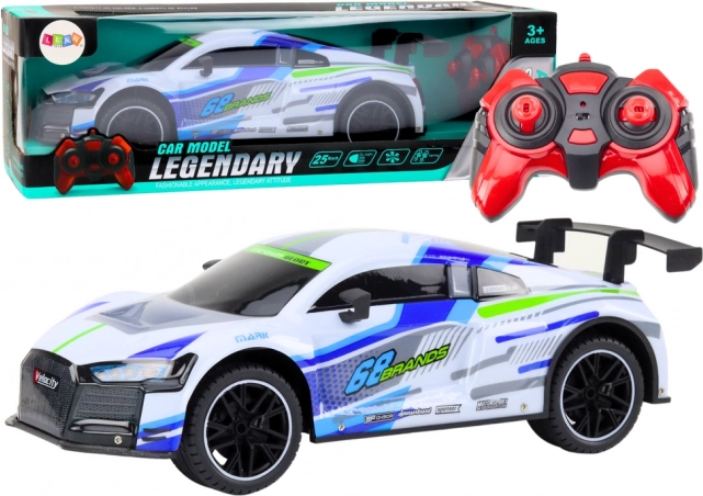 RC sports car 1:10 25 km/h Lights white