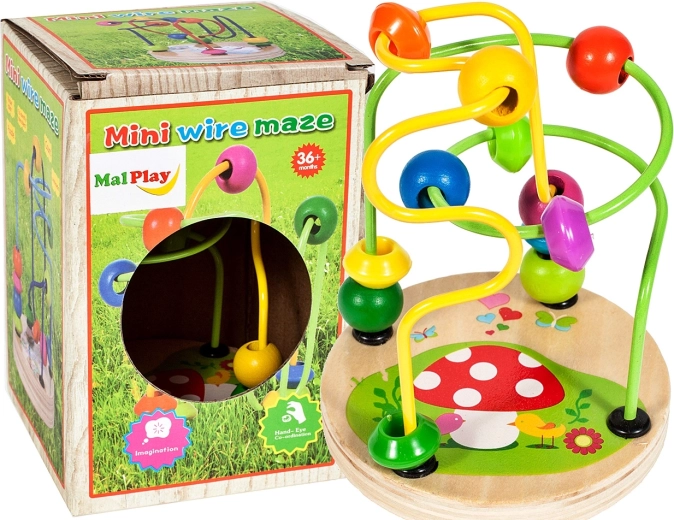 Wooden bead maze