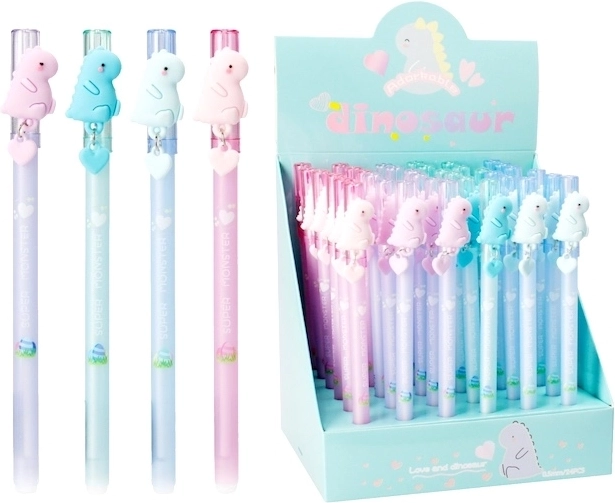 Erasable gel pen with dinosaur