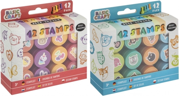 Весели печати Basic Craft, самонамастиляващи се – 12 бр.