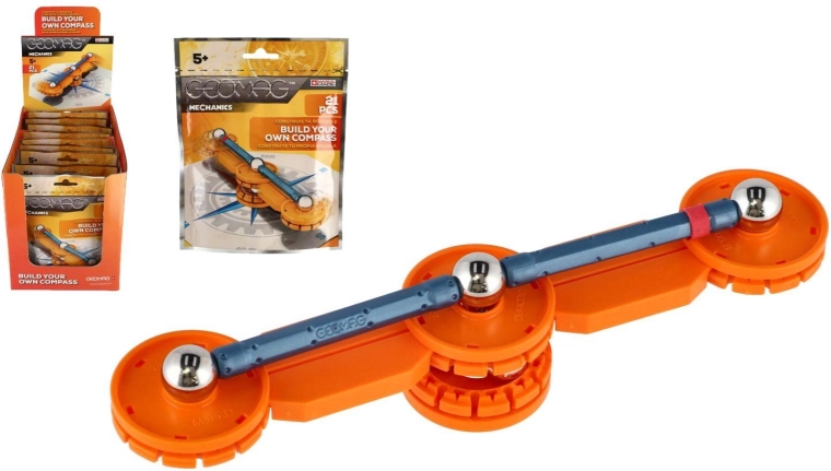 Конструктор Geomag Mechanics – сглоби компас, 21 части
