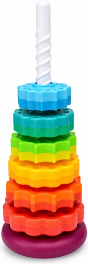 Spinning spiral column for fun stacking