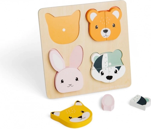 Дървен пъзел за вграждане с броене Bigjigs Toys