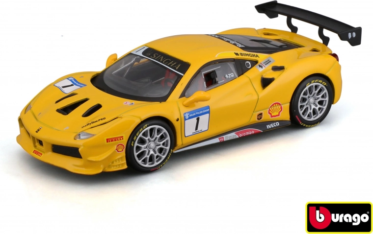 Метален модел на автомобил BBURAGO Ferrari 488 Challenge 2017 1:43