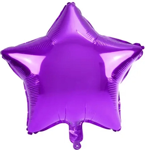 Large purple star foil balloon