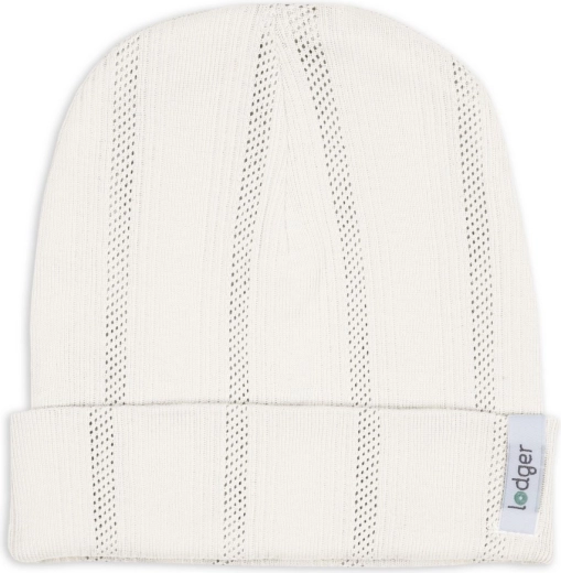 Lodger baby hat pointelle cream 0–6 months