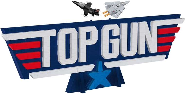 Емблематично 3D лого на Top Gun като декоративен експонат