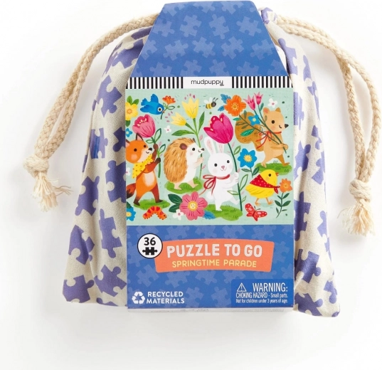 Puzzle Spring Parade in a Fabric Bag by Mudpuppy