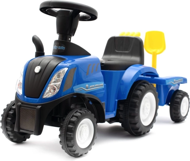 Children's ride-on tractor with trailer and tools NEW HOLLAND blue