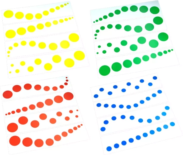 Cards for the color cylinders without knobs Montessori - 1 piece