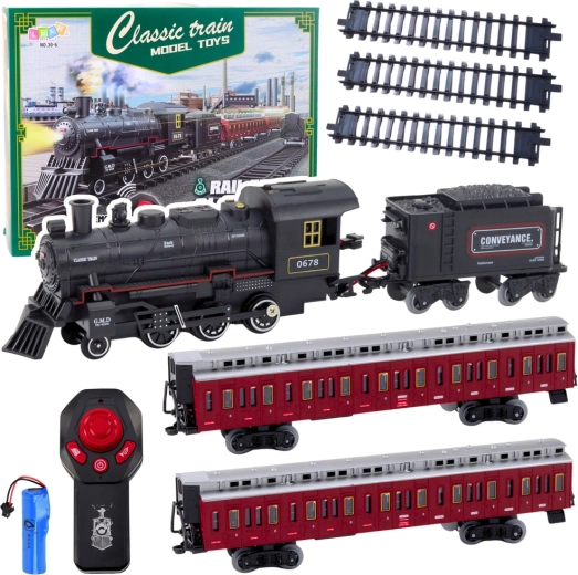 Classic electric train with 2.4 GHz remote control with lights, sounds and smoke CLASSIC TRAIN