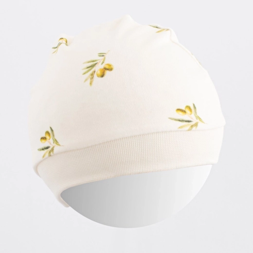 Children's organic cotton beanie New Baby Olives