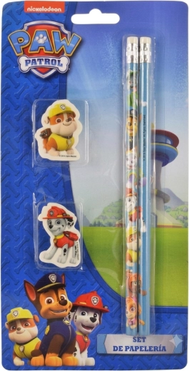 Paw Patrol stationery set – 2 pencils and 2 erasers