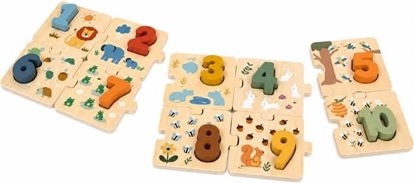 Wooden Number Puzzle for Little Ones Baby Mix