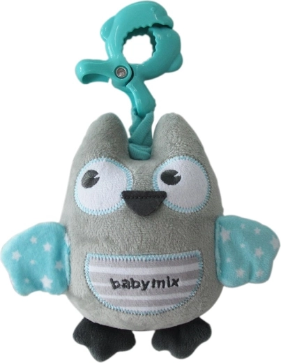 Baby Mix Musical Plush Toy with Clip, Mint Owl