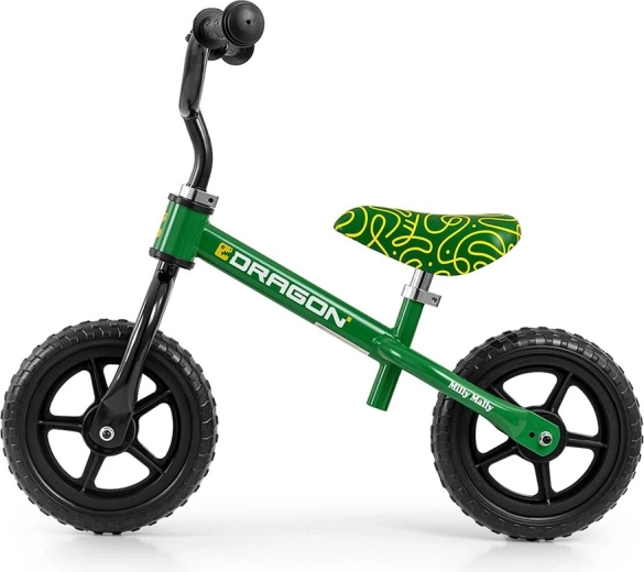 Milly Mally Dragon green balance bike for kids