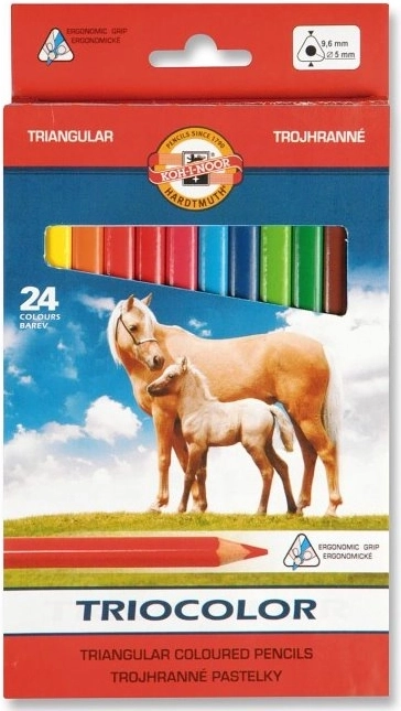 Триъгълни цветни моливи Koh-i-noor 24 бр. Triocolor