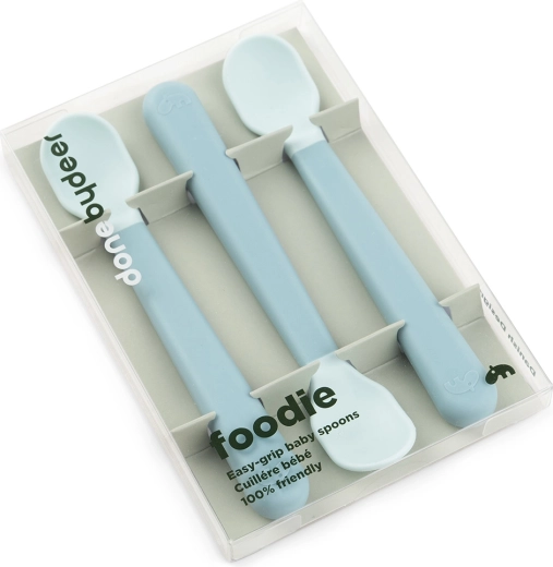 Done by Deer детски лъжички Easy-grip Foodie сини 3 бр.