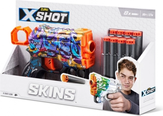 Бластер X-Shot Skins Menace – модел D (8 пяна стрелички)